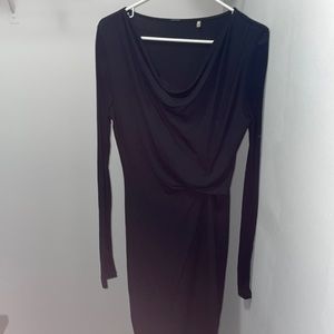 Elie Tahari Black Scoop-neck Dress